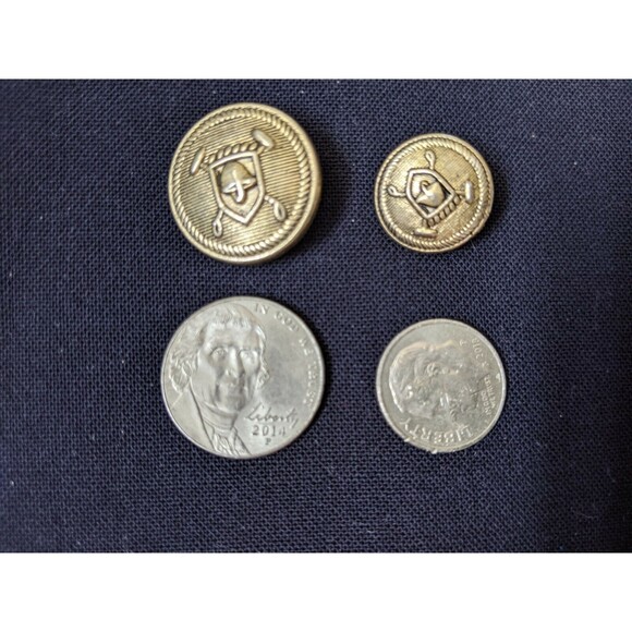 RARE Bronze brass Ralph POLO set 12 Gold Blazer Suit Jacket Replacement Buttons - Picture 3 of 6